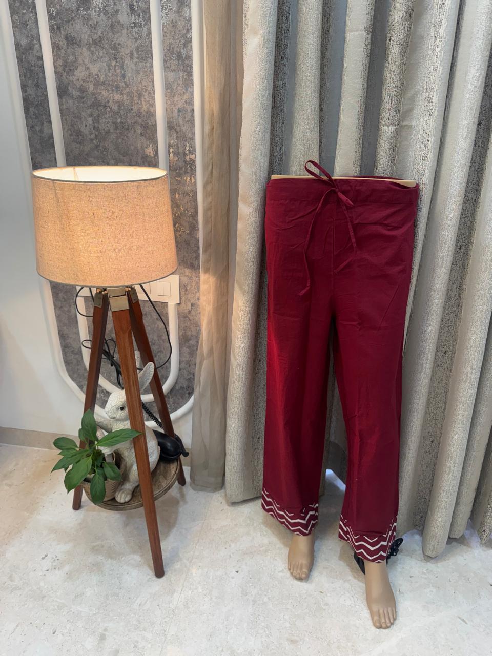 Red Print pant