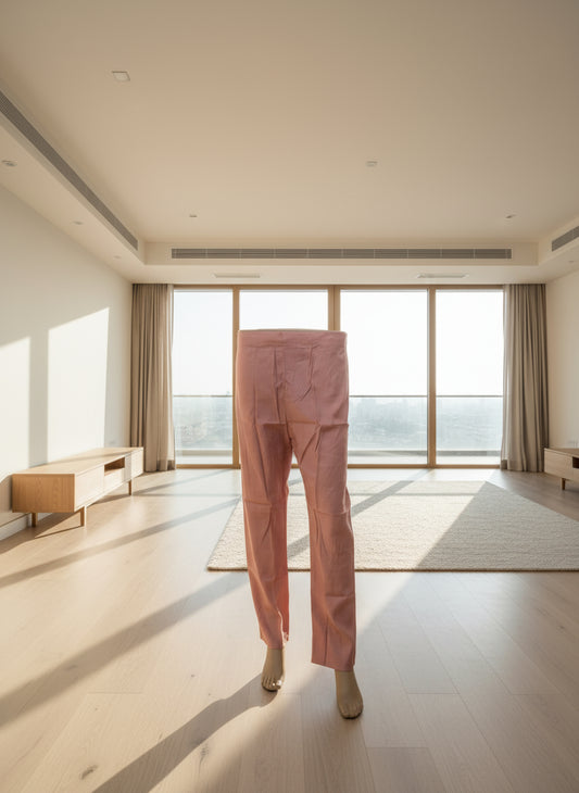 Wine and Pink Silk Kurta Set