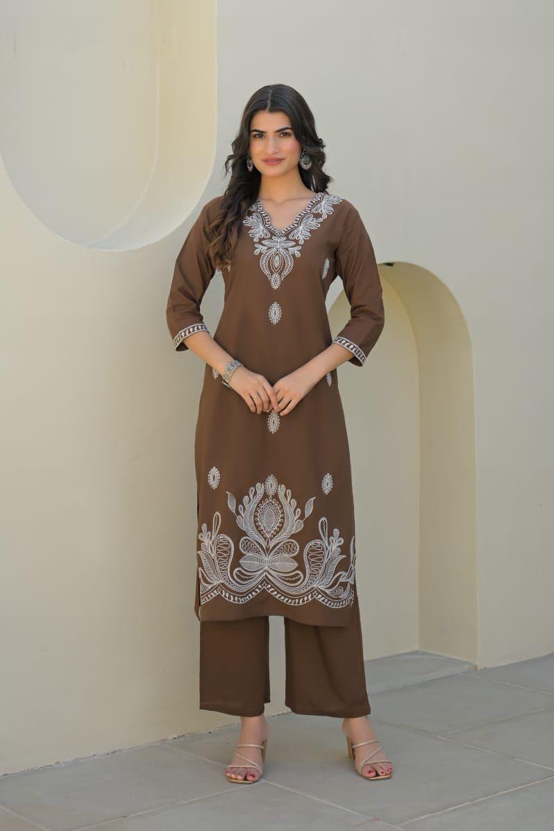 Brown Kurta set3