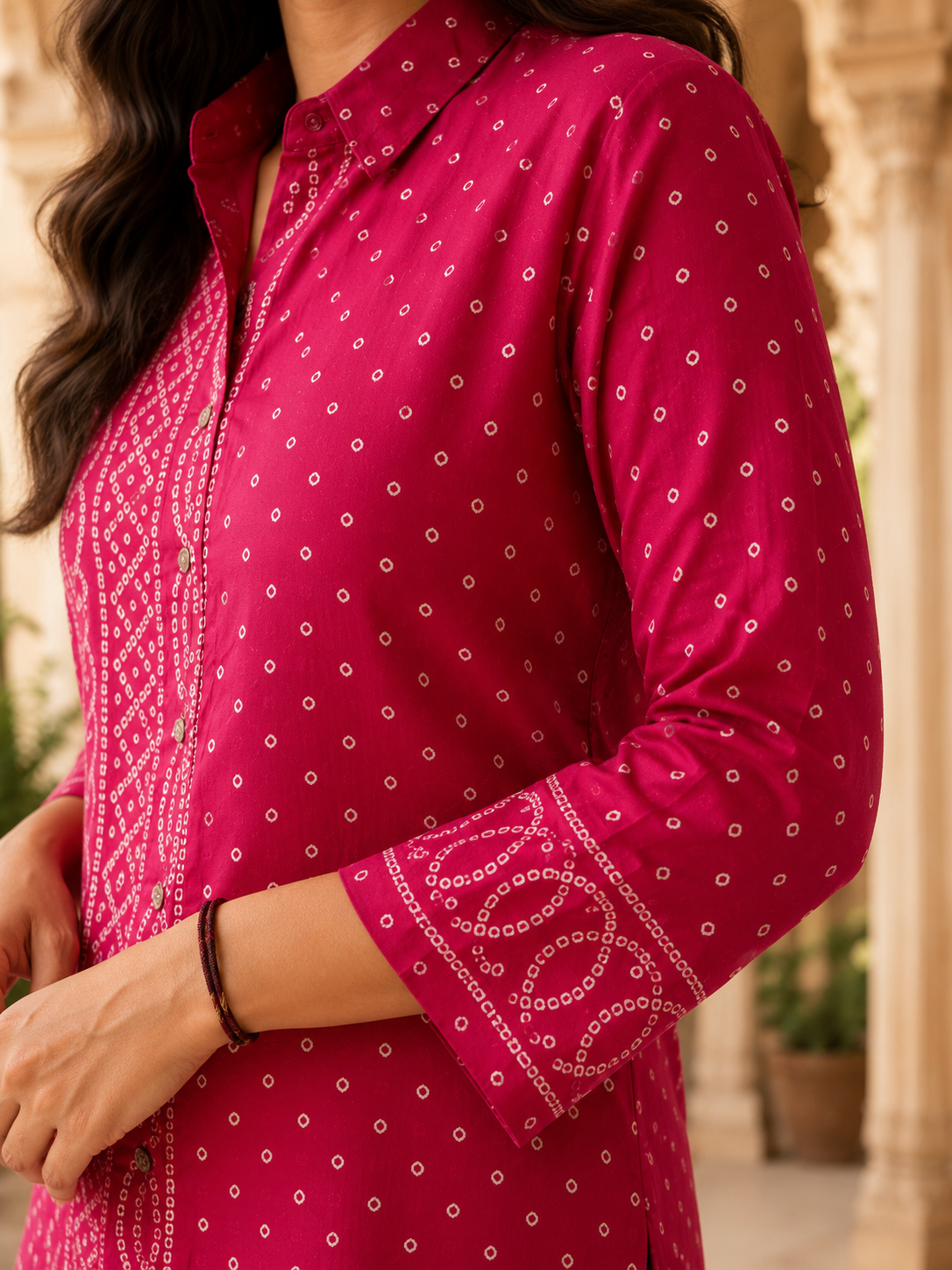Rangrez Rani Bandhani Crepe Tunic