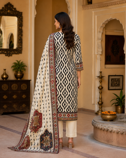 Noor Ikat Elegance Kurta Set