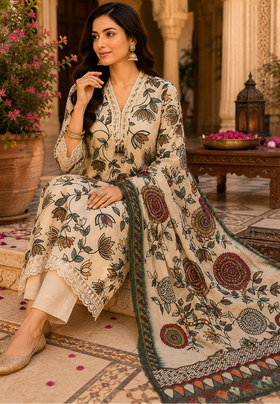 Vrinda Blossom Heritage Kurta Set