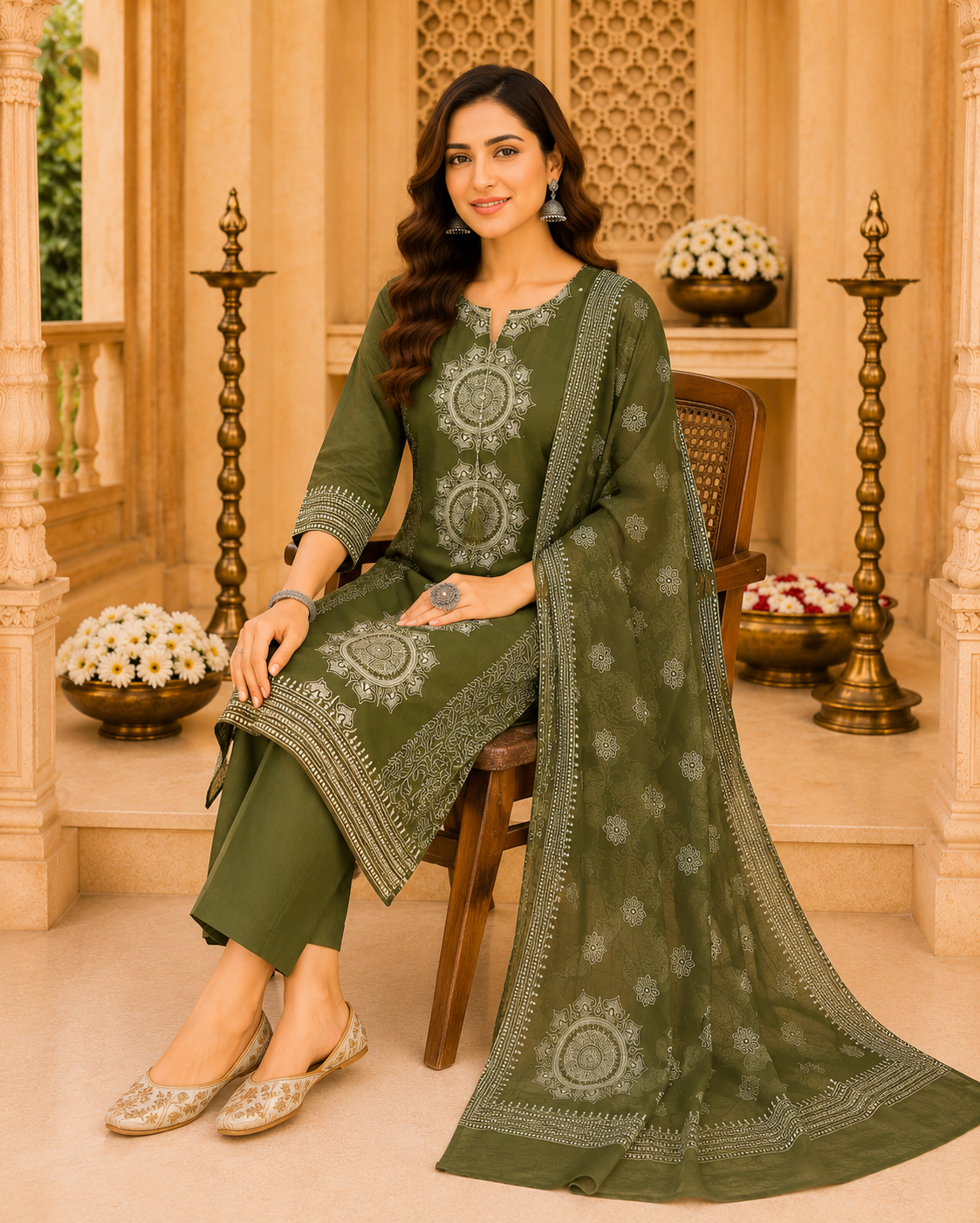 Green-Bandhani2
