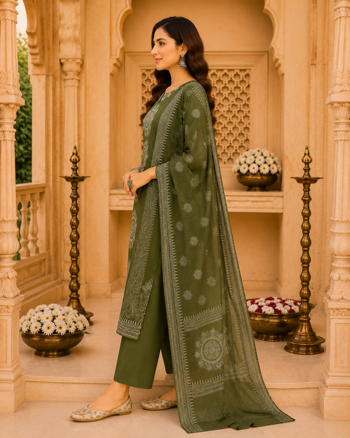 Green-Bandhani6