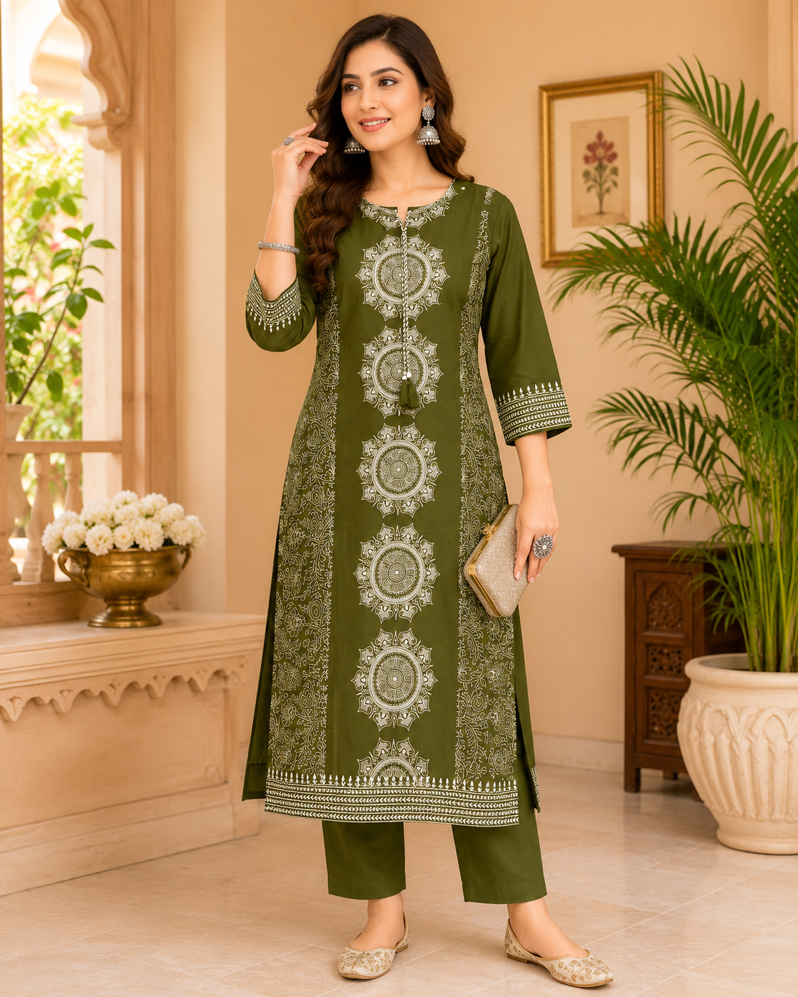 Green-Bandhani8