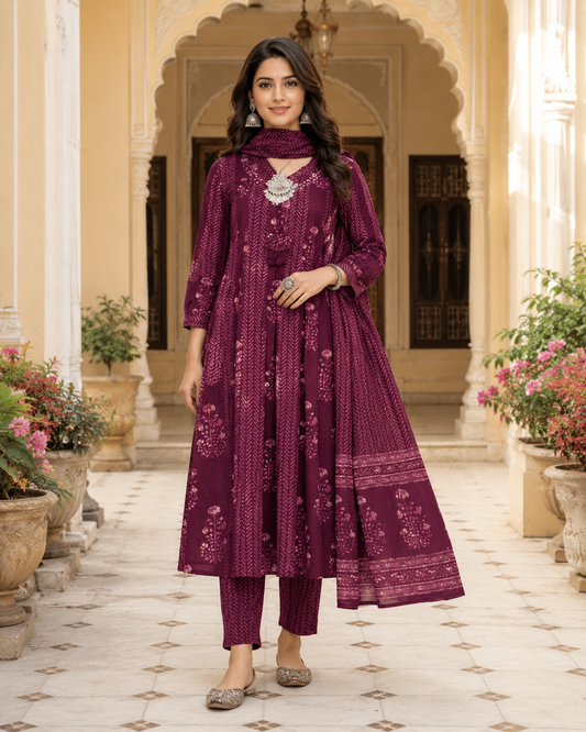 Maroon-Anarkali1