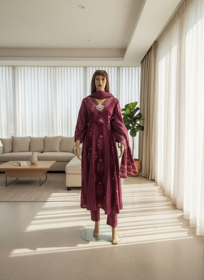 Maroon Kurta Set 7