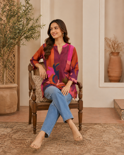 Multicolour Printed Tunic