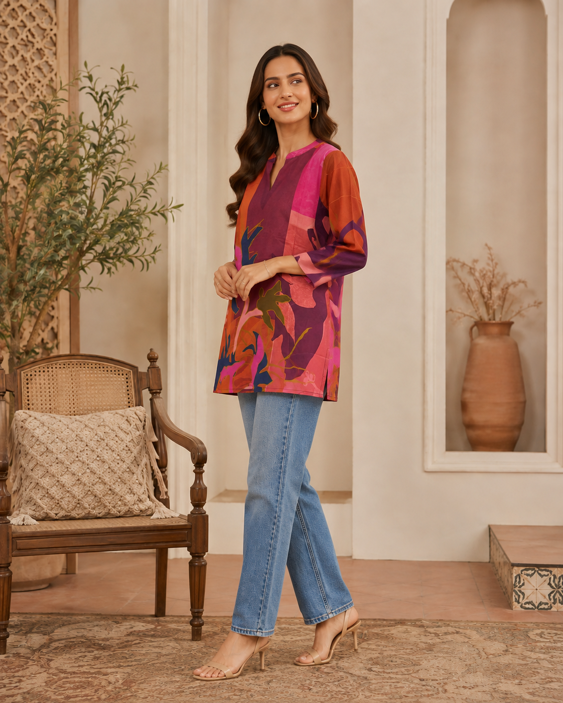 Multicolour Printed Tunic