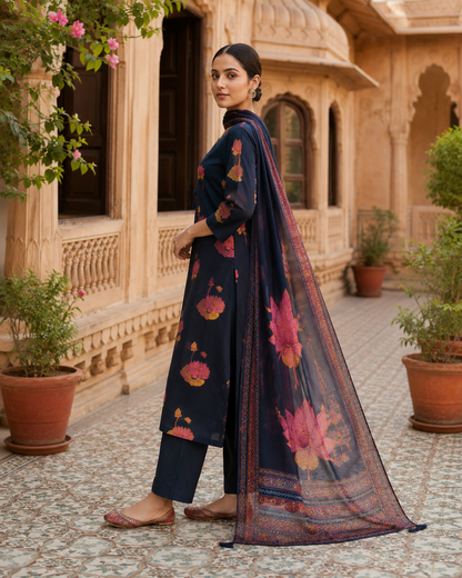 Navy Blue floral1