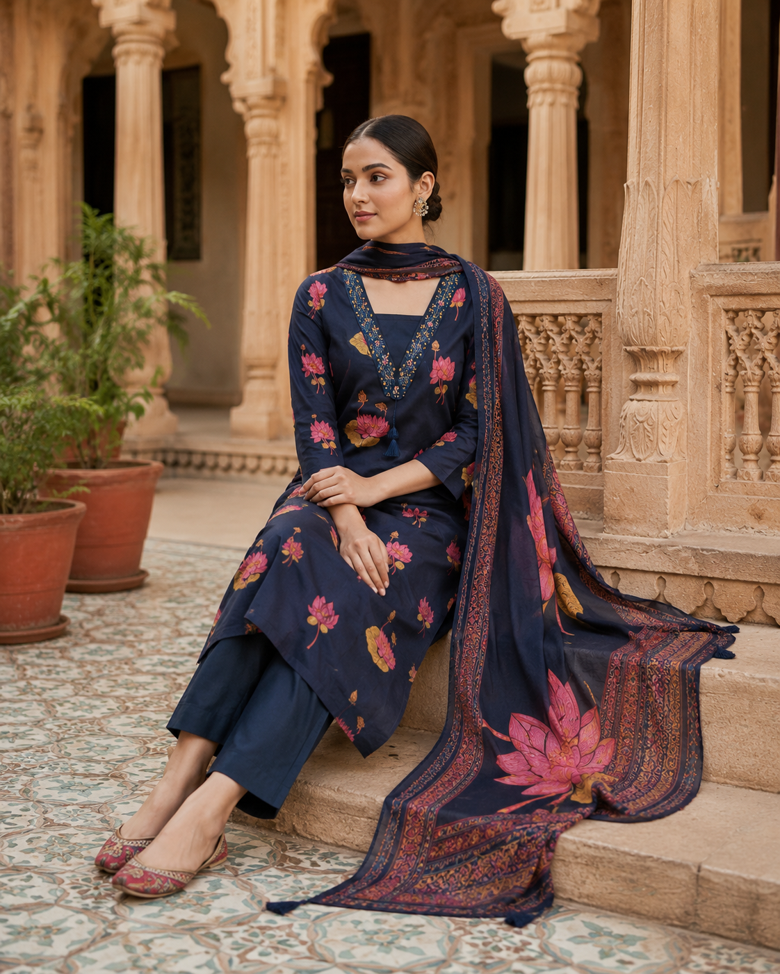 Navy Blue floral2