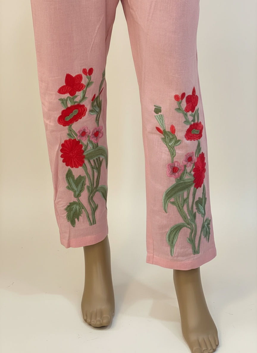 Pink Embroidered Kurta Set 2