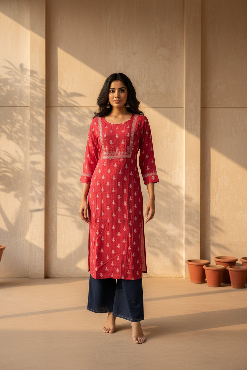 Rani Pink Kurta Set 3