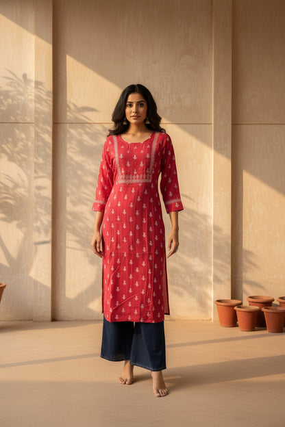 Rani Pink Kurta Set 3