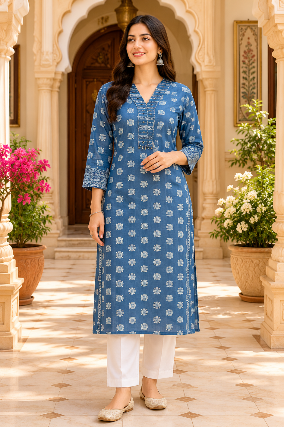 Skyblue-Kurta1