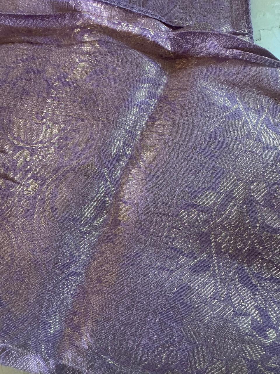 Neck Embroidery Suit Material with the Banarasi Texture Dupatta Set