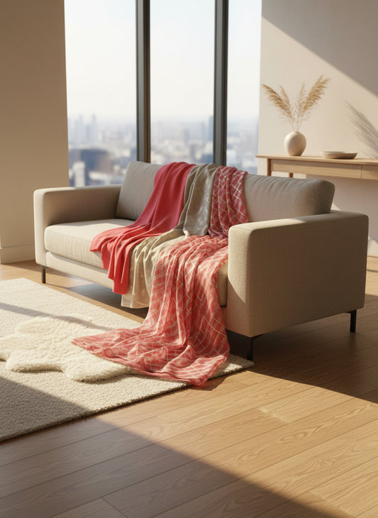 Beige and Pink Gota Patti Kurta Material