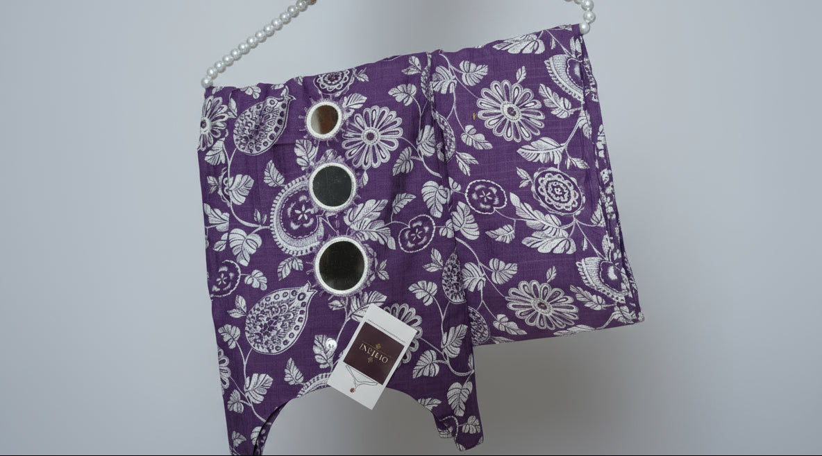 Purple Floral Kurta and Palazzo Set