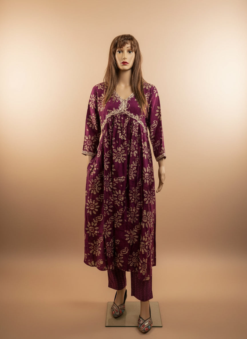 Bollywood Style - Long Slit Kurta Set