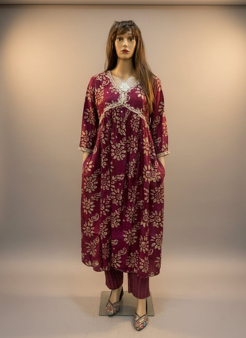 Bollywood Style - Long Slit Kurta Set