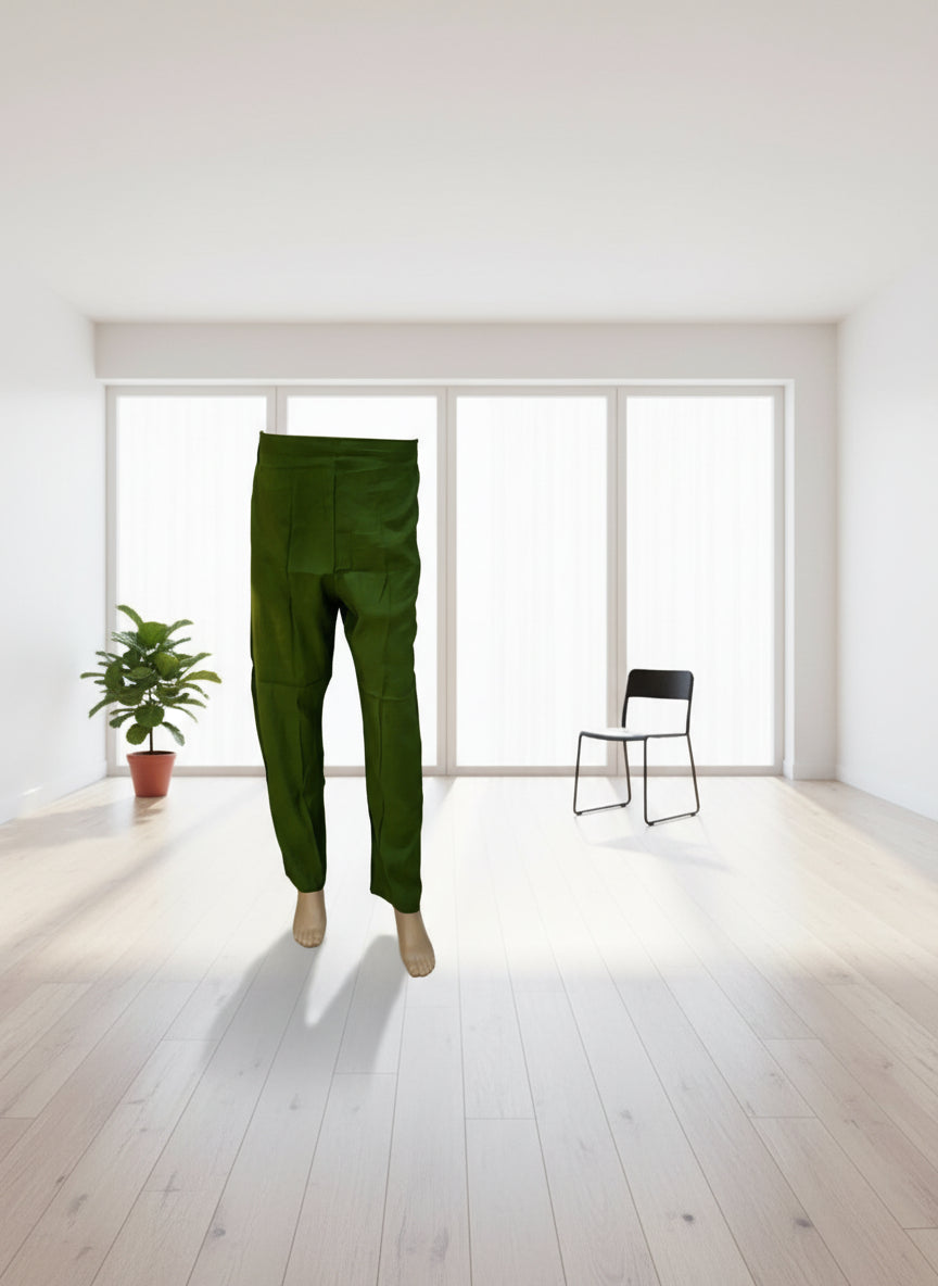 Hot Pink and Green Silk Kurta Set