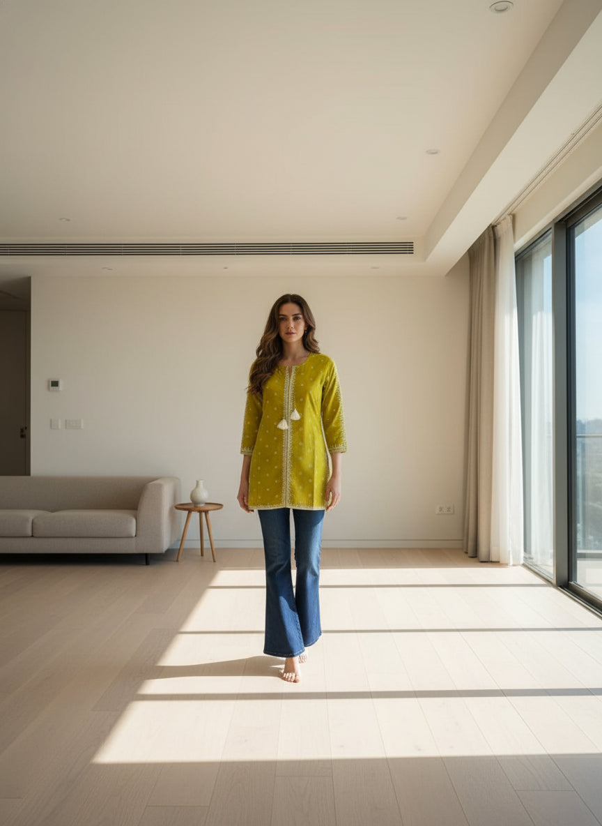 Mustrad Cotton Short Kurti