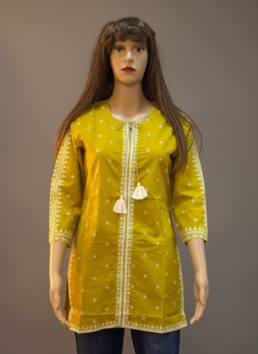 Mustrad Cotton Short Kurti