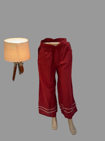 Maroon Cotton Co-ord Set