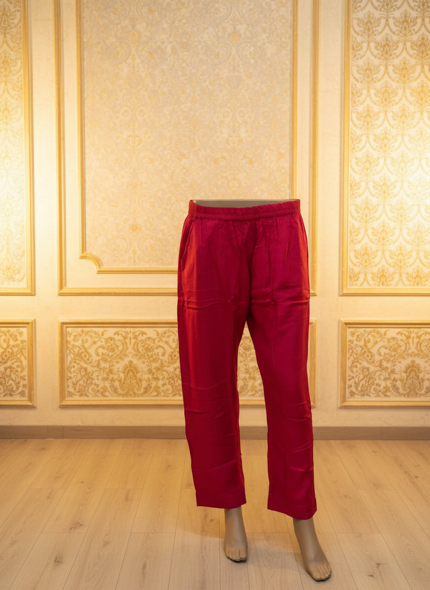 Vibrant Pink Paisley Embroidered Kurta & Pant Set