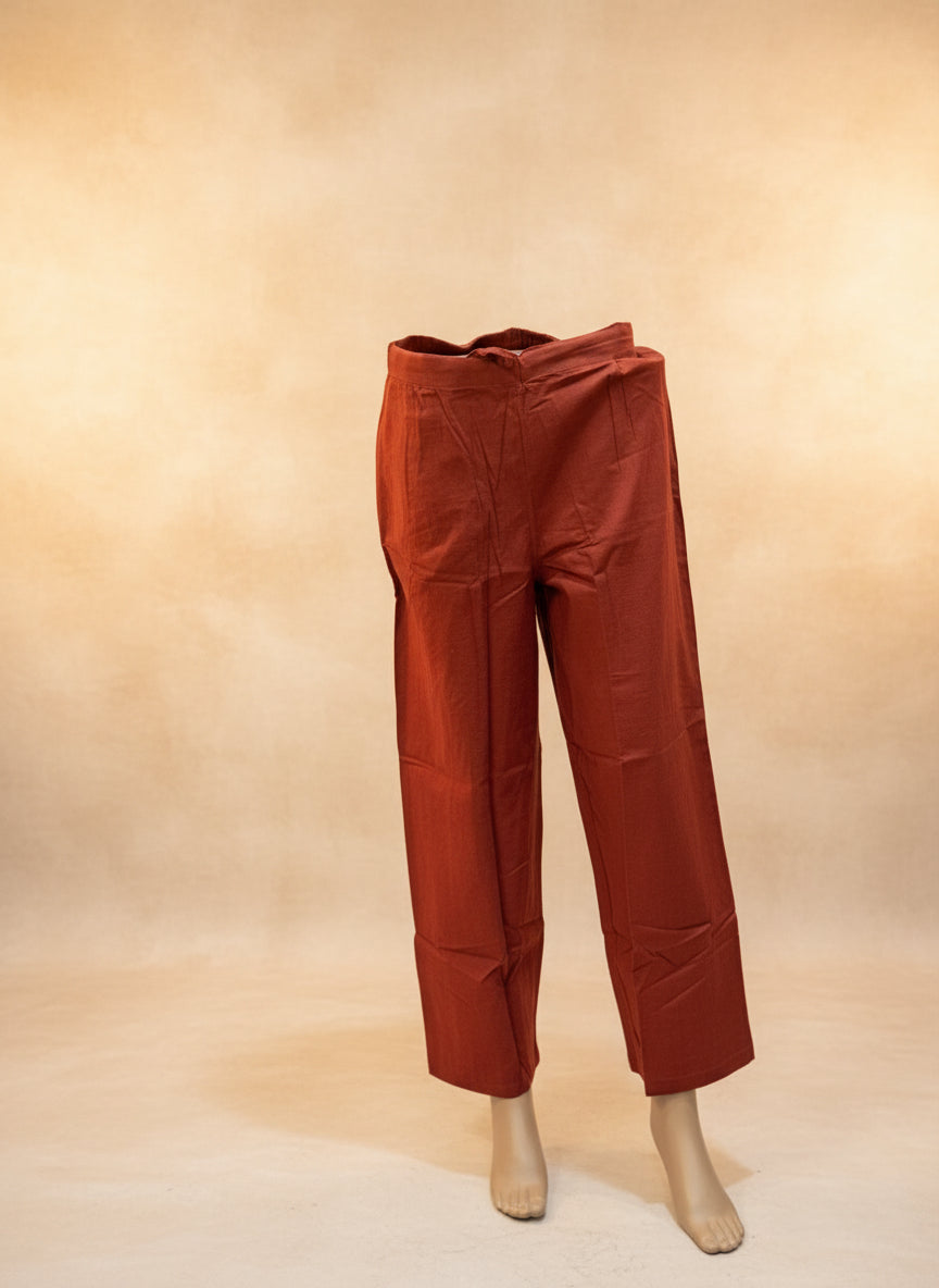 Terracotta Elegance Cotton Kurta Set with Ajrakh Dupatta