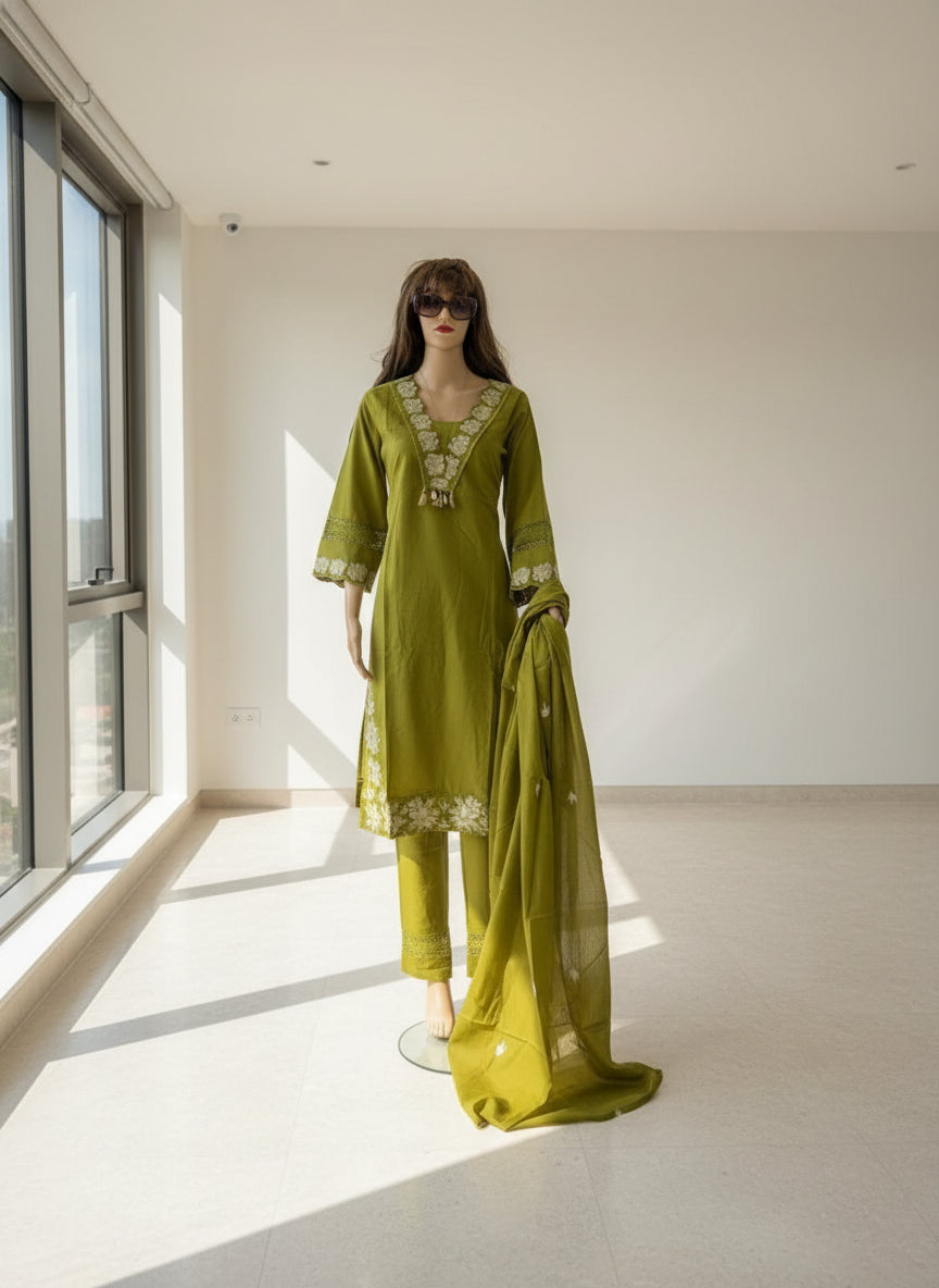 Olive Meadow Elegance Kurta Set