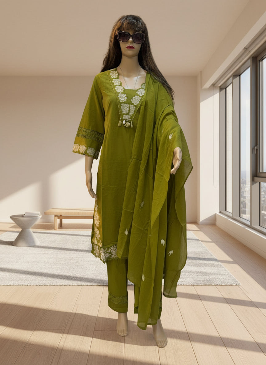 Olive Meadow Elegance Kurta Set