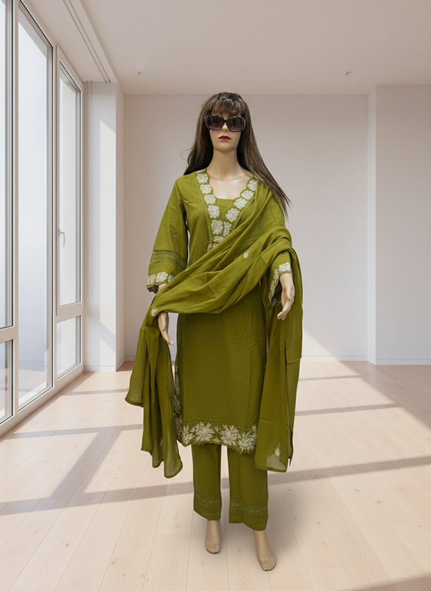 Olive Meadow Elegance Kurta Set