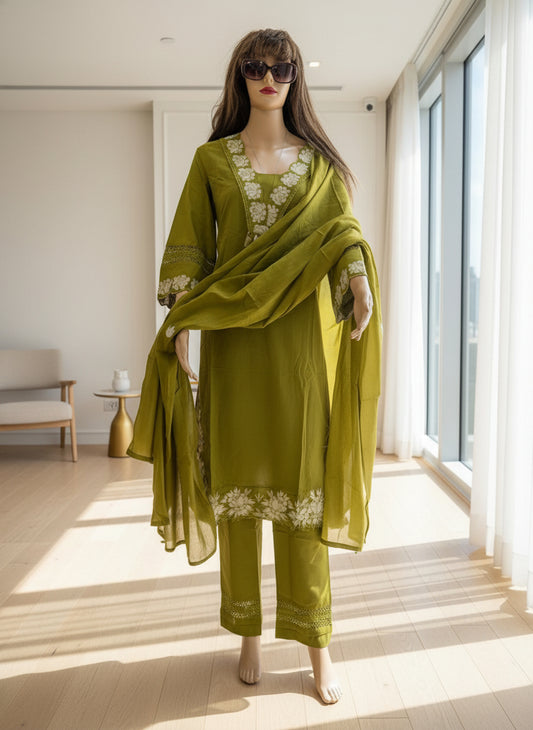 Olive Meadow Elegance Kurta Set