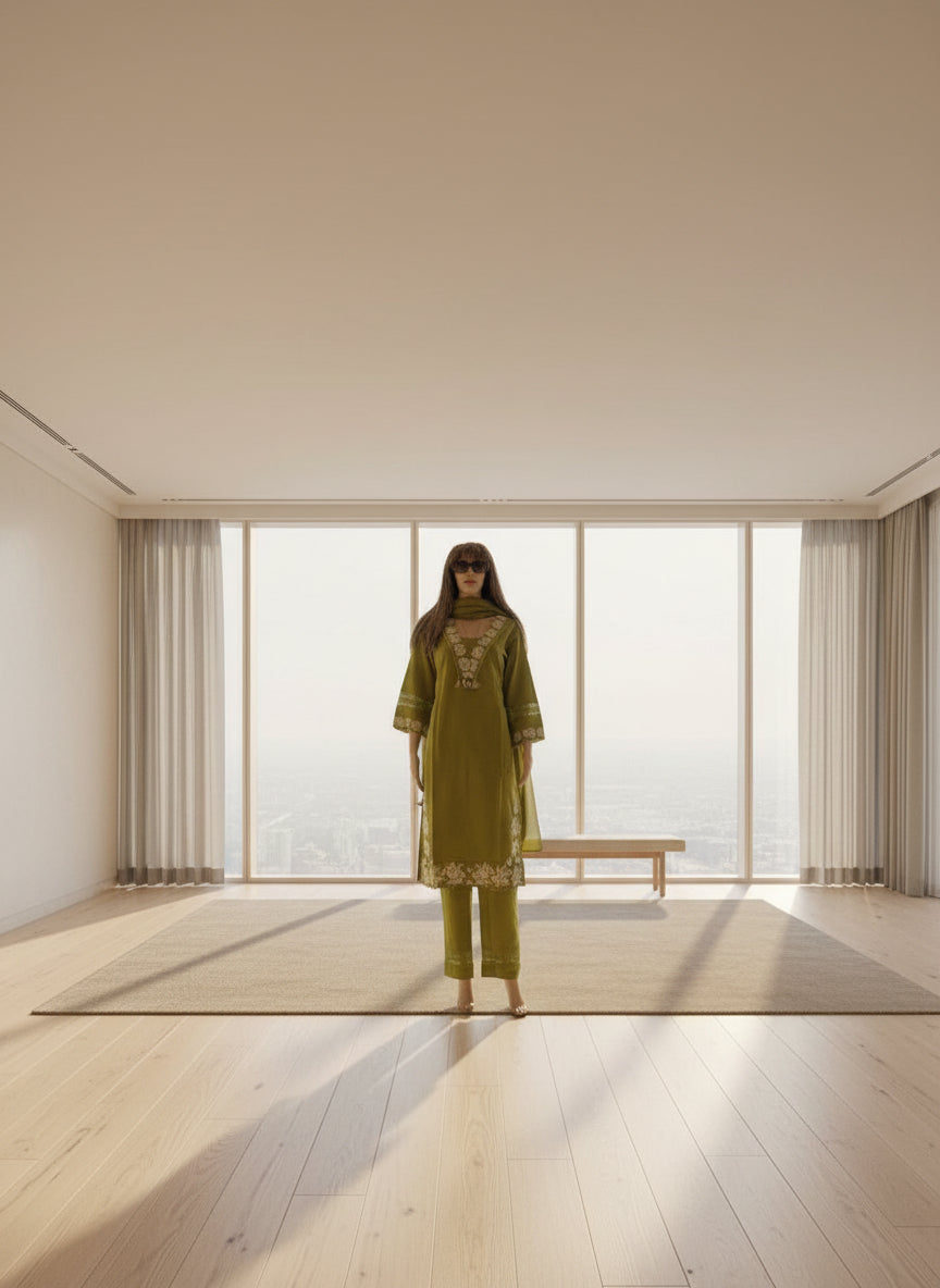 Olive Meadow Elegance Kurta Set