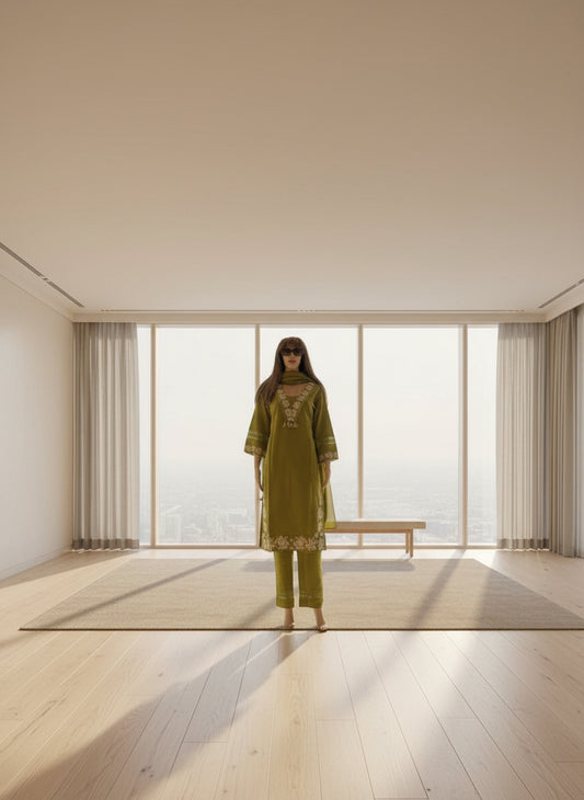 Olive Meadow Elegance Kurta Set