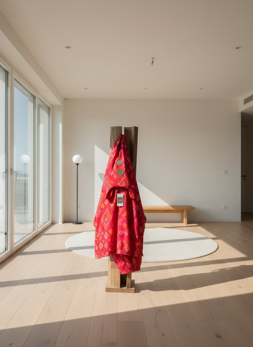 Mirror Work Hot Pink Kurta Palazzo Set