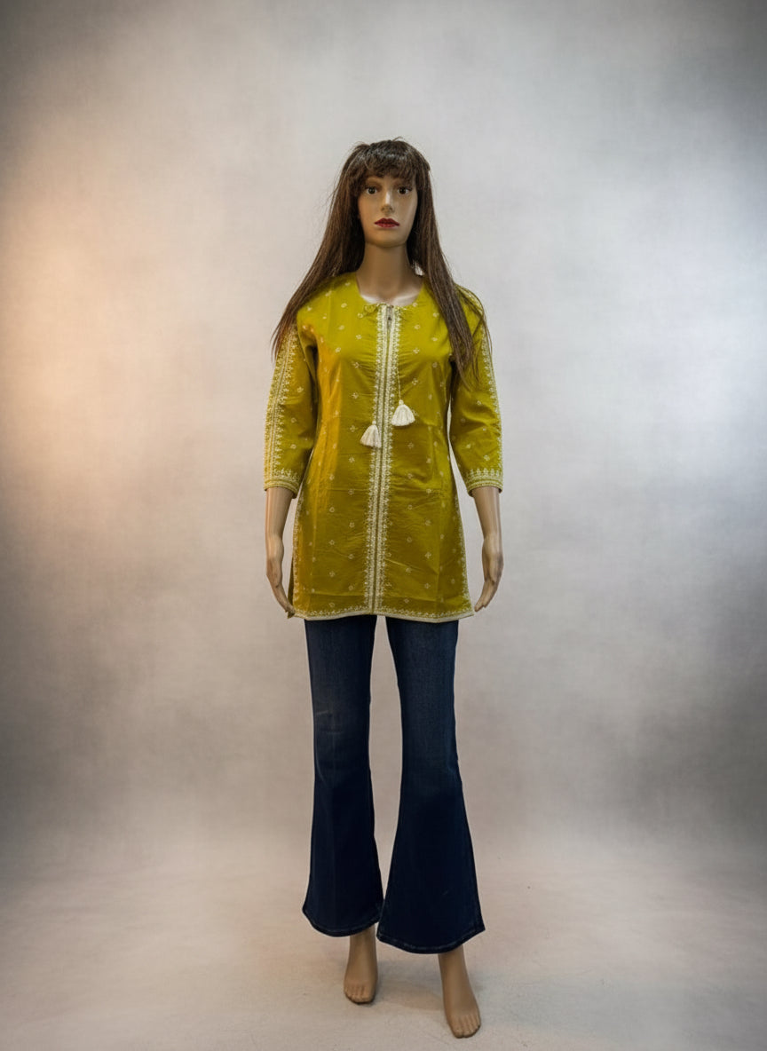 Mustrad Cotton Short Kurti