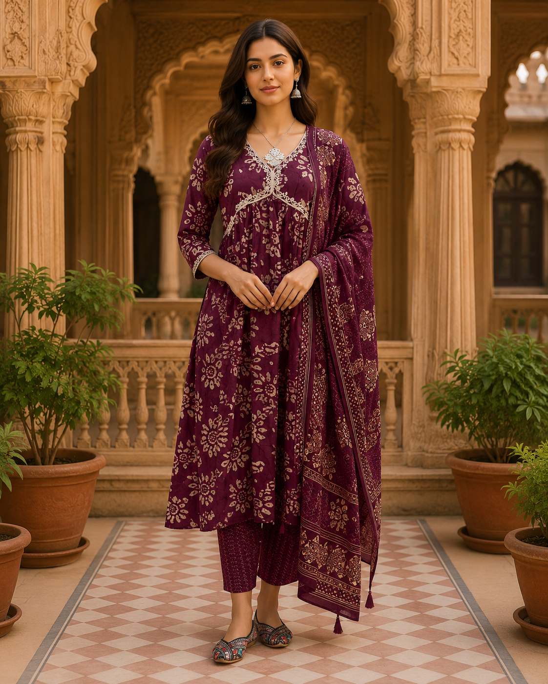 Bollywood Style - Long Slit Kurta Set