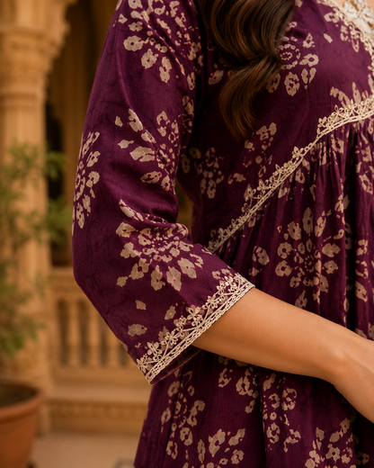 Bollywood Style - Long Slit Kurta Set