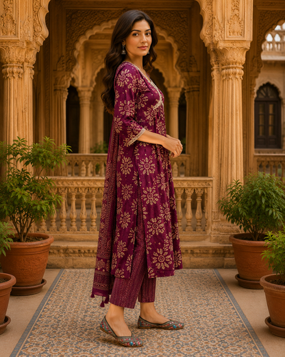 Bollywood Style - Long Slit Kurta Set