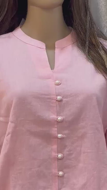 Pink Cotton Co-ord Set