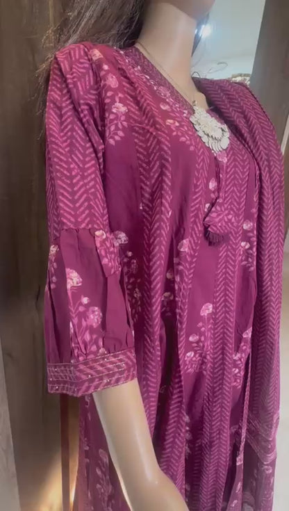 Maroon Kurta Set 10