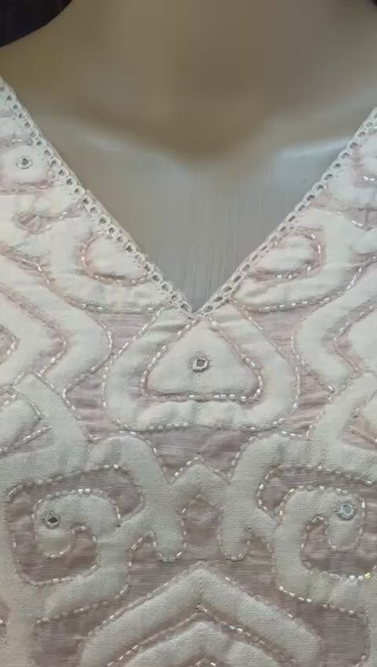 Pink Chanderi Silk Kurta Set