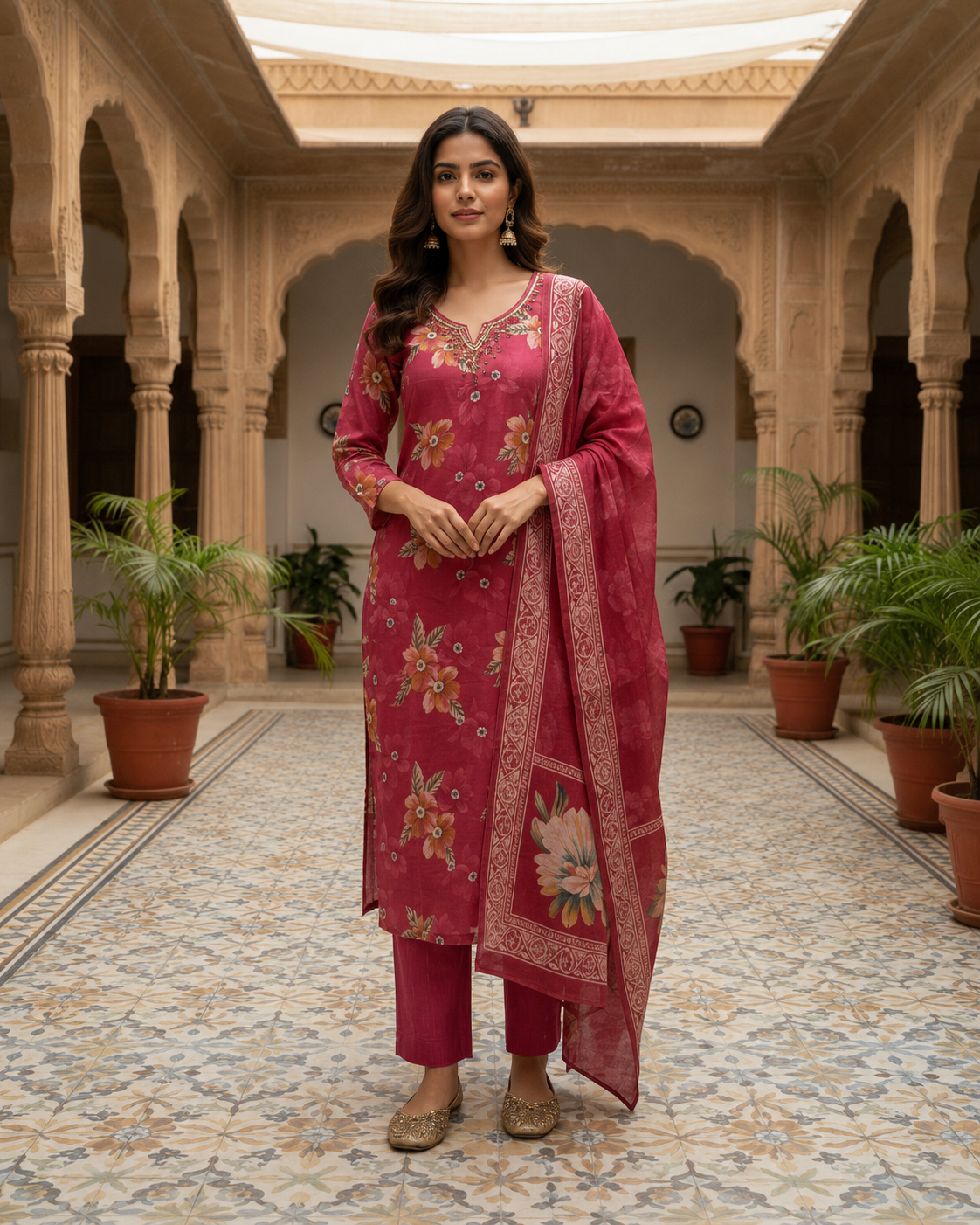 rose pink floral1