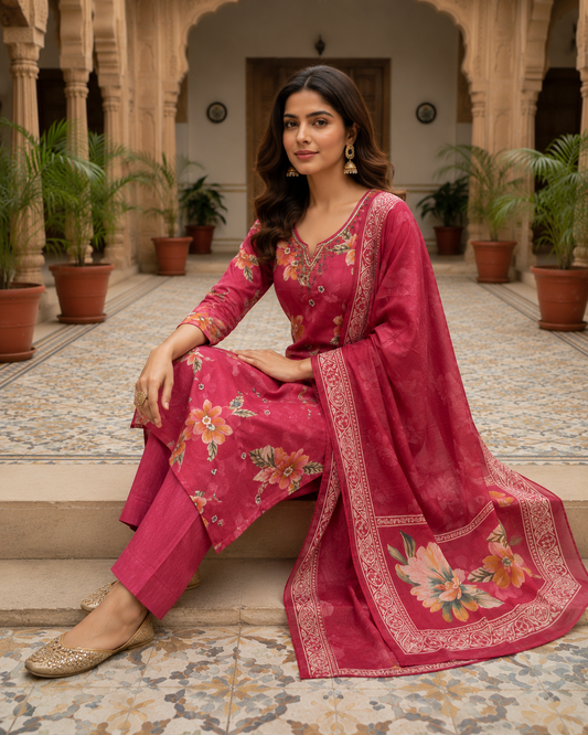rose pink floral5